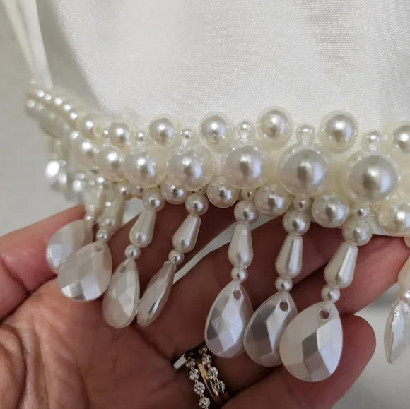 SOLD PatBO Hand-Beaded Jersey Crop Top - Picture 5 of 9